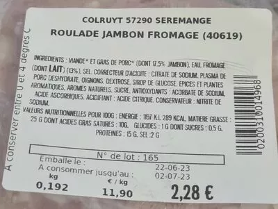 Roulade jambon fromage 40619