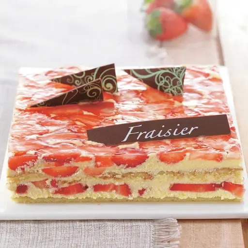 AUCHAN LE TRAITEUR Fraisier carré