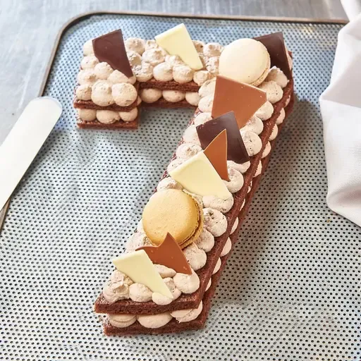 AUCHAN LE TRAITEUR Chiffre 7 Number cake chocolat