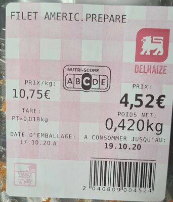 Américain delhaize préparé