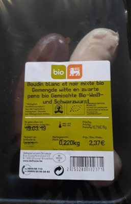 Image descriptive de Boudin blanc et noir mixte bio