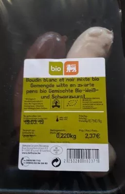 Boudin blanc et noir mixte bio