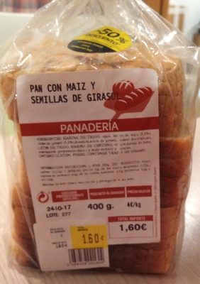 Image descriptive de Panconmaizysemillasdegirasol