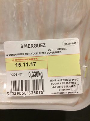 Image descriptive de 6 Merguez