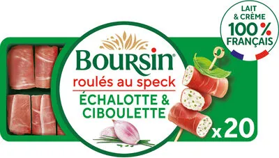 Boursin Apéritif Les roulés Jambon fumé Echalote Ciboulette
