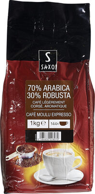 70% Arabica 30% Robusta Café légèrement corsé aromatique