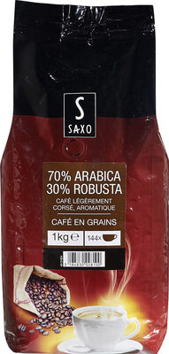 70% Arabica 30% Robusta Café légèrement corsé aromatique