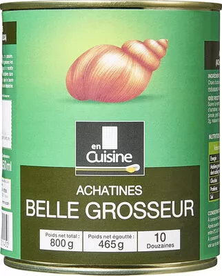 En cuisine Achatines belle grosseur