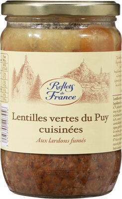 Image descriptive de LentillesVertesduPuyCuisinéesàlaGraissedeCanardetauVinBlanc