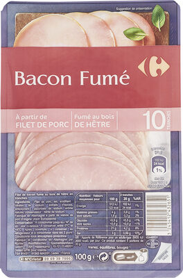 Bacon fumé au bois de hêtre