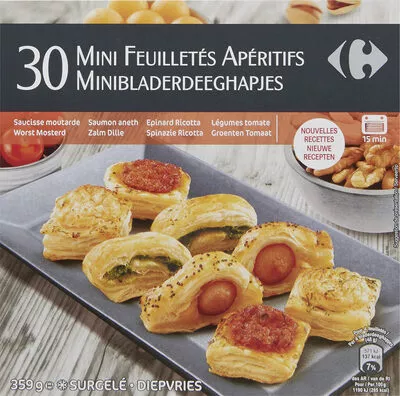 30 Mini feuilletés apéritifs