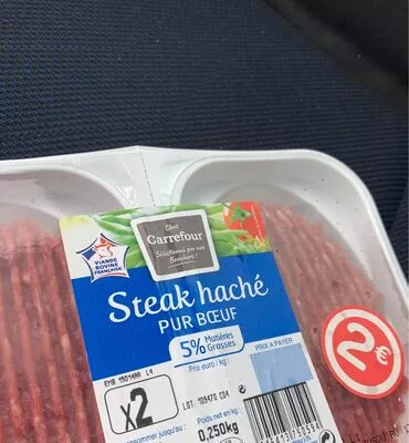 Chez Carrefour Sélectionné par nos Bouchers !,CSF (Carrefour Supermarchés France),Groupe Carrefour Steak haché (x 2), Pur Bœuf (5 % MG)