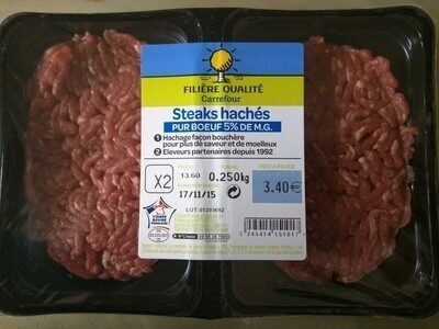 Image descriptive de Steak haché pur boeuf