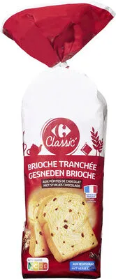 Brioche tranchée aux pépites de chocolat
