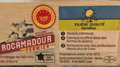 Carrefour Fromages de chèvre Rocamadour AOP FILIERE