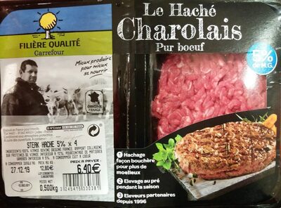 Steaks hachés pur boeuf 5% Matière grasse