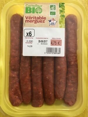 Carrefour Veritable Merguez Bio