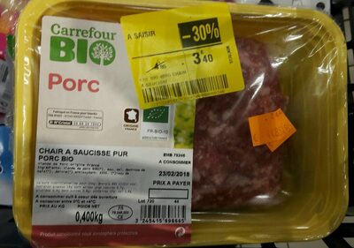 Image descriptive de Chair à saucisse pur porc bio