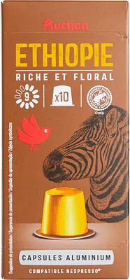 Auchan 100% ETHIOPIARiche et floralCapsules aluminium