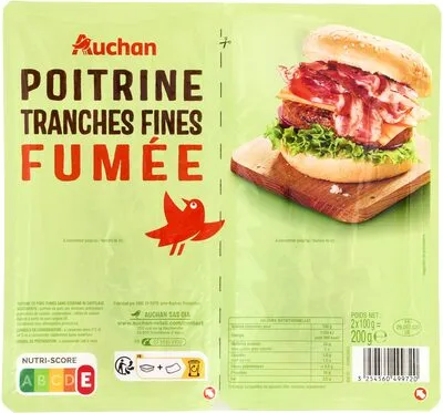 Poitrine tranches fines fumee