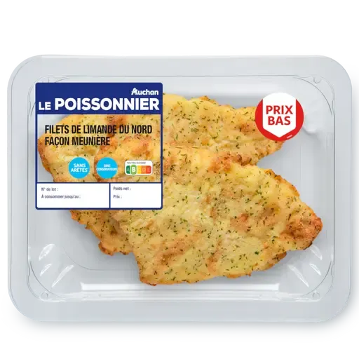 AUCHAN LE POISSONNIER Filet de limande meunière