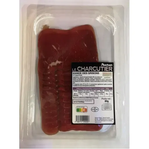 AUCHAN LE CHARCUTIER Viande des grisons