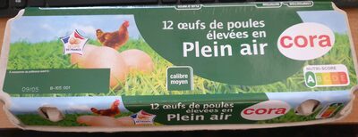 Image descriptive de 12 oeufs de poules élevées en Plein air