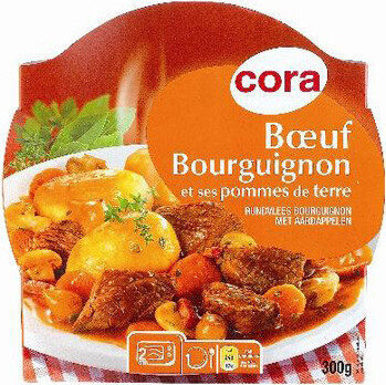 Image descriptive de BoeufBourguignonPommesDeTerre300GrammesMarqueCora