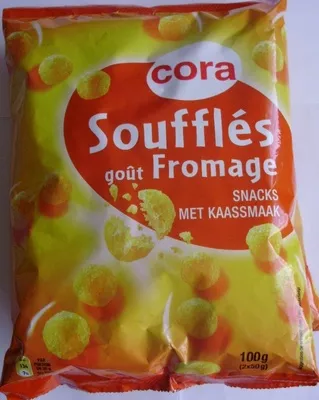 Cora,Groupe Louis Delhaize Soufflés goût Fromage (Lot de 2 sachets)