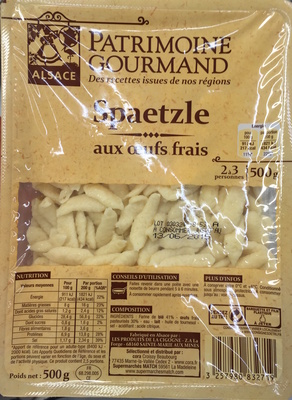 Patrimoine Gourmand,Groupe Louis Delhaize Spaetzle aux œufs frais