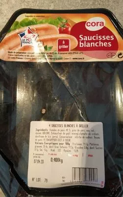 Cora,Groupe Louis Delhaize Saucisses blanche cora