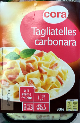 Tagliatelles carbonara à la crème fraîche