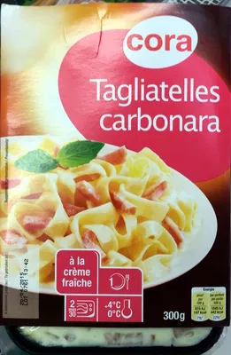 Cora,Groupe Louis Delhaize Tagliatelles carbonara à la crème fraîche