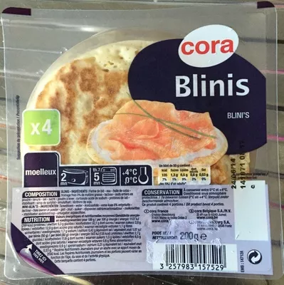 Cora,Groupe Louis Delhaize Blinis (x 4)