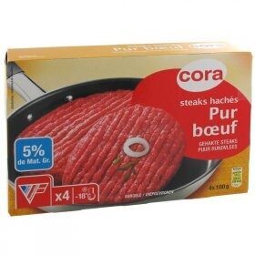 Steaks hachés pur boeuf 5% MG