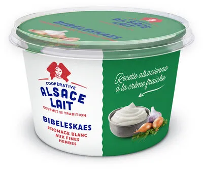 Fromage blanc Bibeleskaes Fines herbes Alsace lait