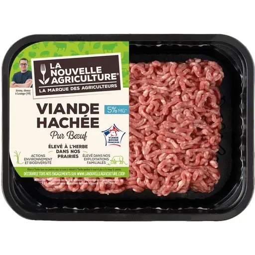 LA NOUVELLE AGRICULTURE Hachée pur bœuf 5%MG