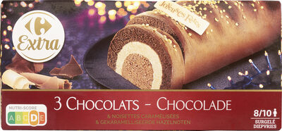 Carrefour Bûche glacée 3 chocolats