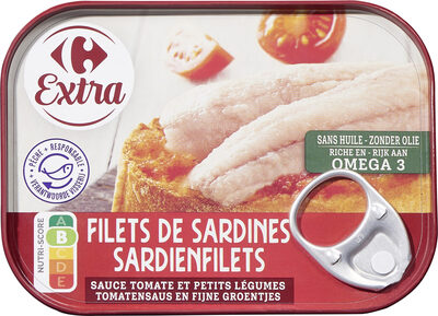 Carrefour Filetsdesardinessaucetomateetpetitslégumes