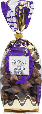 Image descriptive de Œufs feuilletes chocolats lait & noir