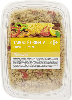 Image descriptive de TabouléorientalPointedementhe