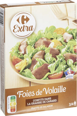 Carrefour Foies de Volaille Confits - Traités en salaison