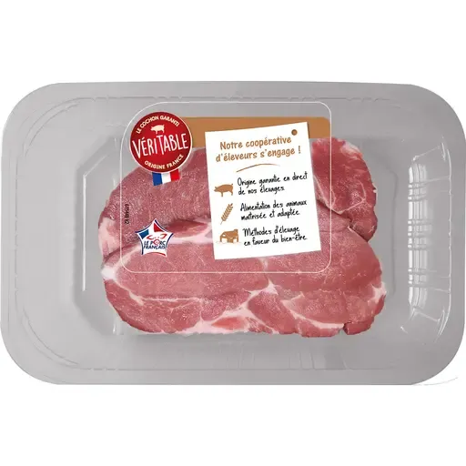 Cotes échines avec os de porc