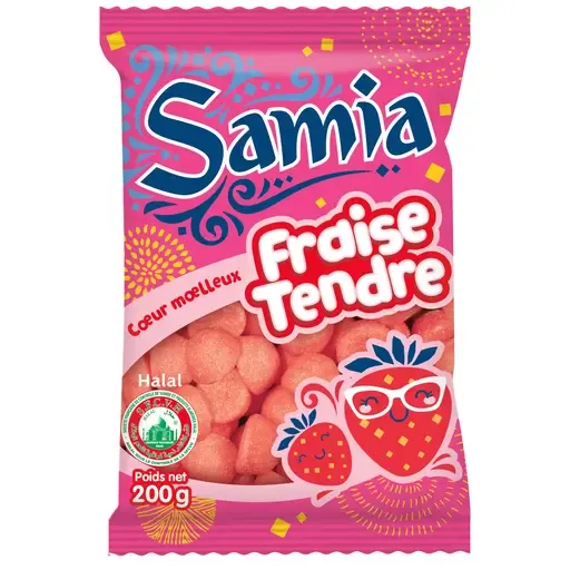 Bonbons gélifiés halal fraise kiss