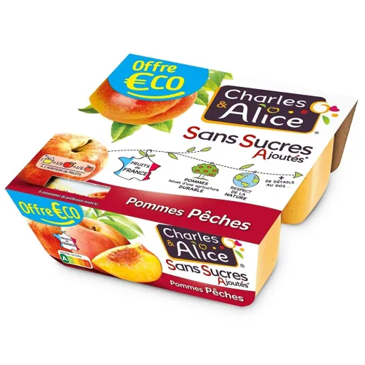 Sans sucres ajoutés Pomme pêche