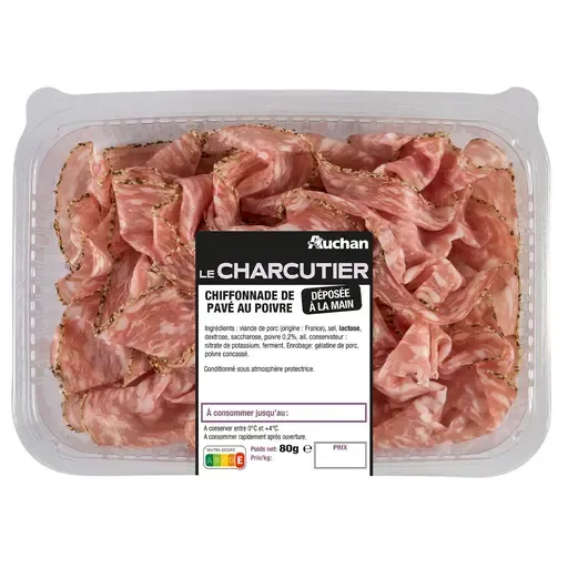 AUCHAN LE CHARCUTIER Chiffonnade de pavé au poivre