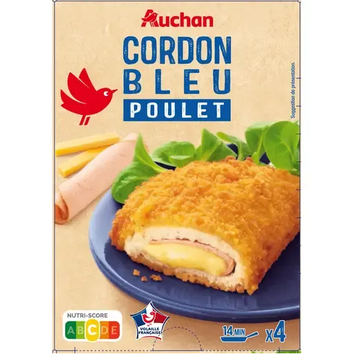 AUCHAN Cordons bleus de poulet