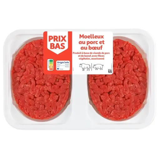 PREMIER PRIX Haché de porc et de boeuf 20%mg