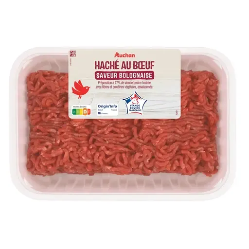 AUCHAN Haché *** de boeuf à la bolognaise