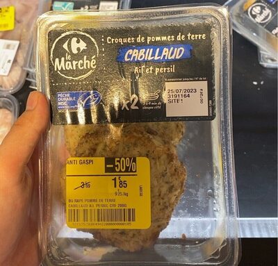 Carrefour Croques pomme de Terre Cabillaud : Ail Persil